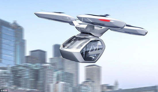 奧迪攜手空客推無人機(jī)汽車概念交通工具：可在任何地方起降