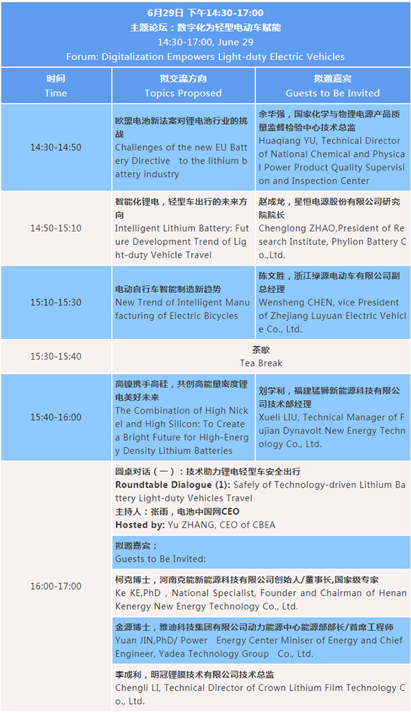 最新議程 | 2022輕型電動車用鋰電池技術(shù)及應(yīng)用國際峰會（BLEV2022）
